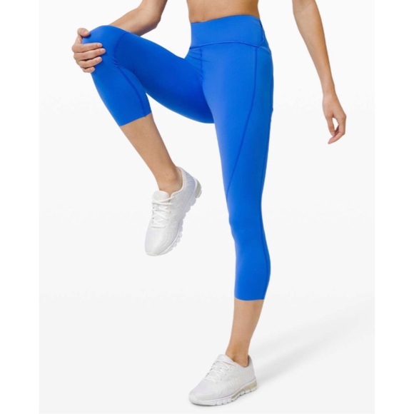 lululemon athletica Pants - Lululemon Free To Speed High Rise Crop in Wild Bluebell